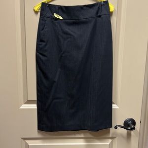Black pin stripe skirt size 2